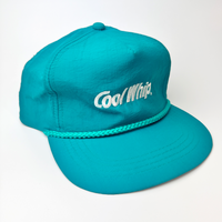 Vintage Cool Whip Nylon Snapback Hat Teal front angle