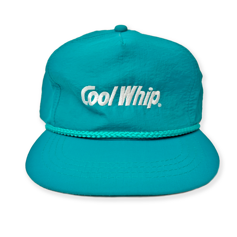 Vintage Cool Whip Nylon Snapback Hat Teal front