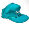 Vintage Cool Whip Nylon Snapback Hat Teal left side angle
