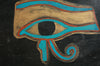 Vintage Egyptian Heiroglyphics Hand Painted Wood Rolling Tray