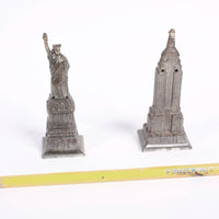 Vintage Statue of Liberty & Empire State Building Salt & Pepper Shakers Japan measurement