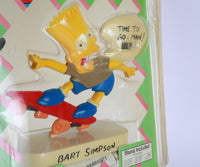 Vintage Bart Simpson Skateboarding Mini Clock 1990 Nelsonic Rare clock detail 2