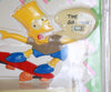 Vintage Bart Simpson Skateboarding Mini Clock 1990 Nelsonic Rare clock detail 