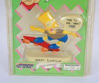 Vintage Bart Simpson Skateboarding Mini Clock 1990 Nelsonic Rare front detail