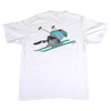 Vintage Skiing Cat Tee White L back