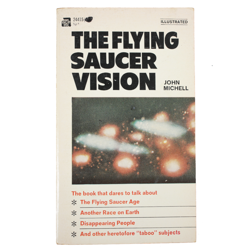 Vintage The FLying Saucer Vision Book by John Michell front
