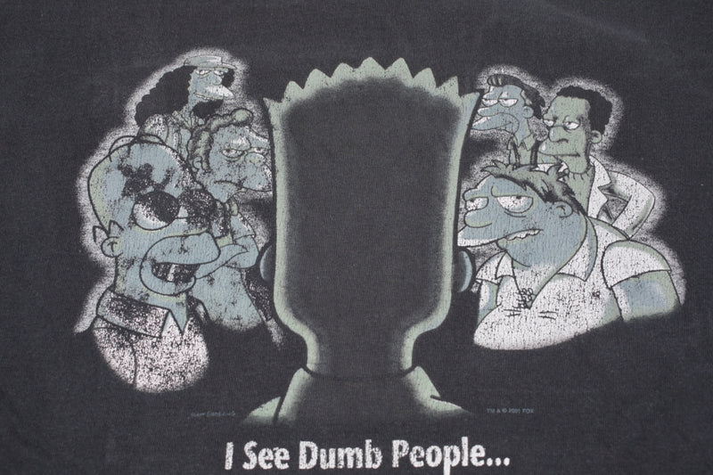 Vintage Bart Simpson I See Dumb People Tee XL front detail 2