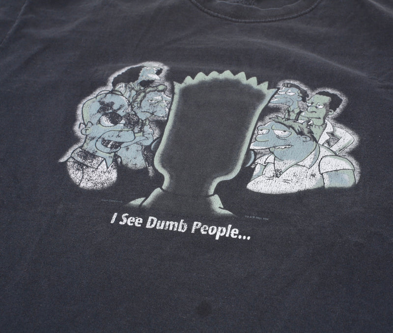 Vintage Bart Simpson I See Dumb People Tee XL front detail