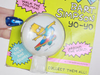 Vintage Bart Simpson Skateboarding YO YO 1990 front detail