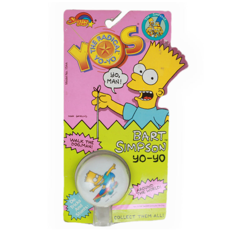 Vintage Bart Simpson Skateboarding YO YO 1990 main