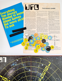 Vintage UFO Game of Close Encounters Board Game instructions pieces