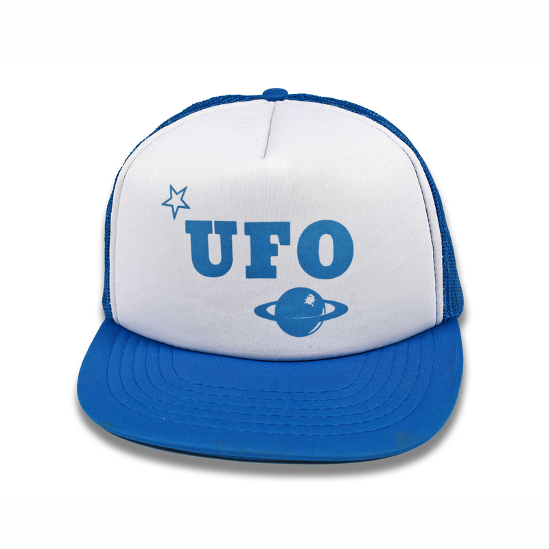 Vintage UFO Trucket Hat Blue / White front
