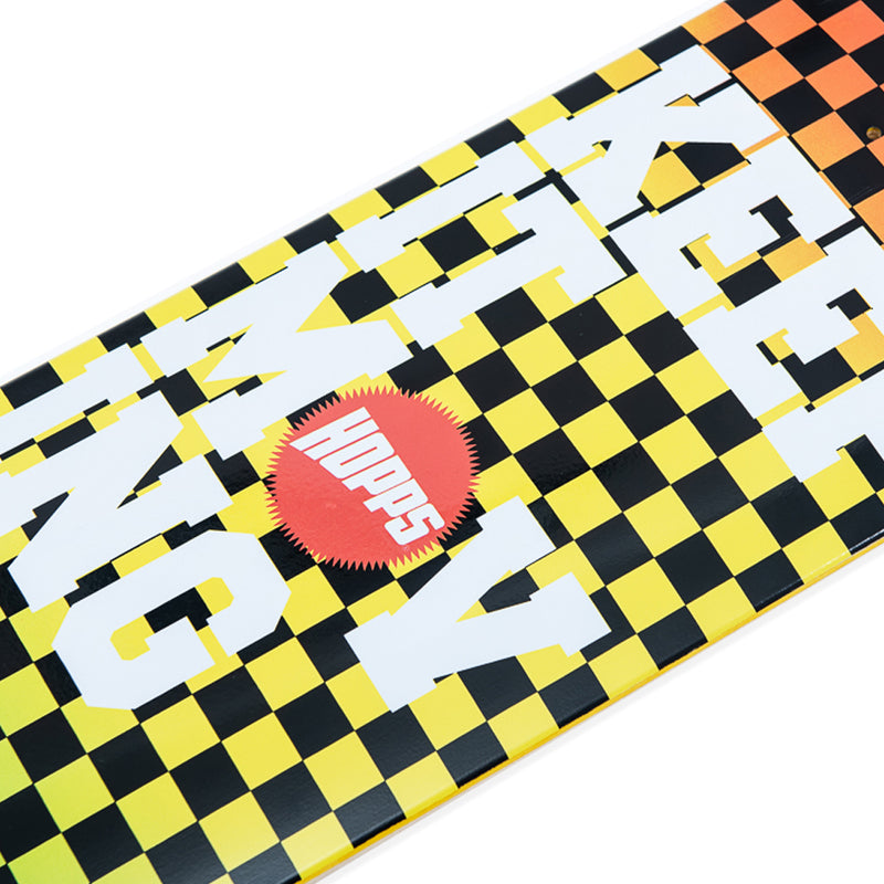 Hopps Skateboards KEEP IT MOVING CHECKERED FADE Skateboard DECK Detail