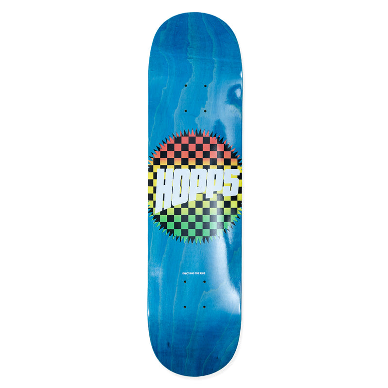 Hopps Skateboards SUN LOGO CHECKERED FADE Skateboard DECK Front